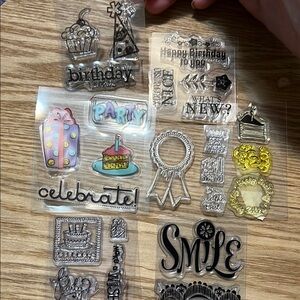 Various Celebration/Holiday Clear Stamps Set